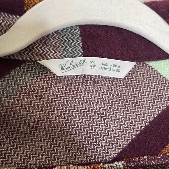 Woolrich Plaid Shirt Jacket Cotton Flannel Size XS - Picture 6 of 10